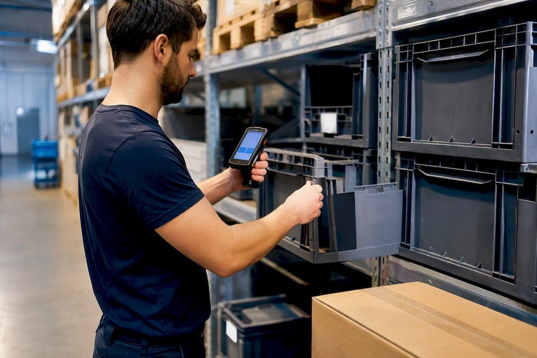 Operator confirms picking with an RF device