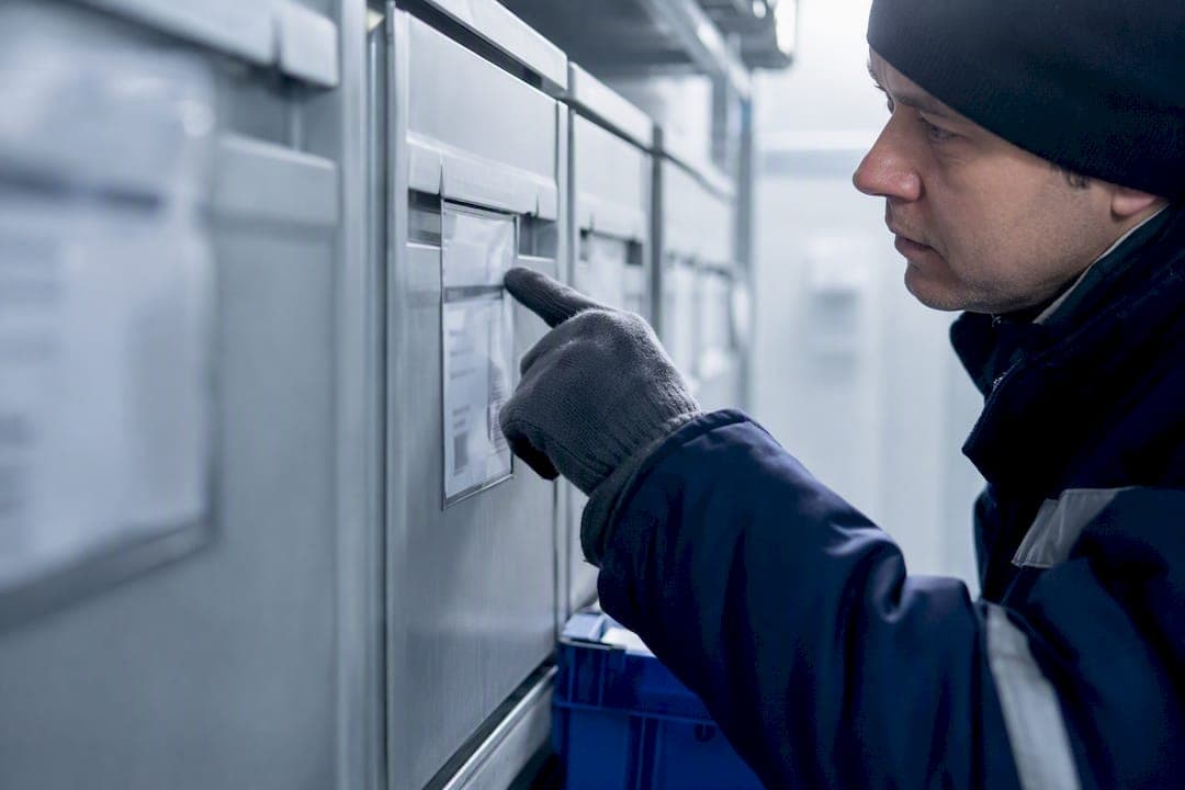 Label inspection in a cold room